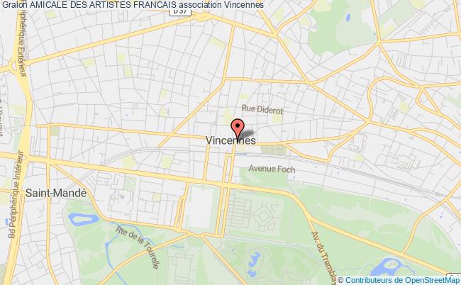 plan association Amicale Des Artistes Francais Vincennes