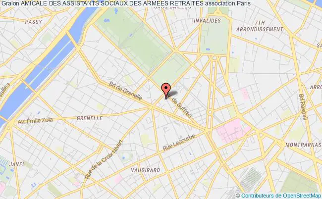 plan association Amicale Des Assistants Sociaux Des Armees Retraites Paris 15e