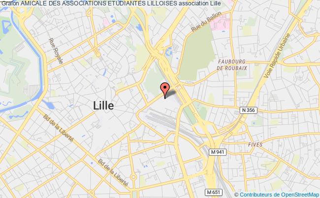 plan association Amicale Des Associations Etudiantes Lilloises Lille