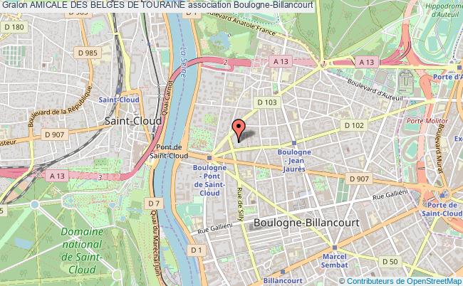 plan association Amicale Des Belges De Touraine Boulogne-Billancourt