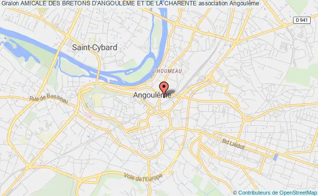 plan association Amicale Des Bretons D'angouleme Et De La Charente Angoulême
