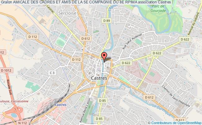 plan association Amicale Des Cadres Et Amis De La 5e Compagnie Du 8e Rpima Castres
