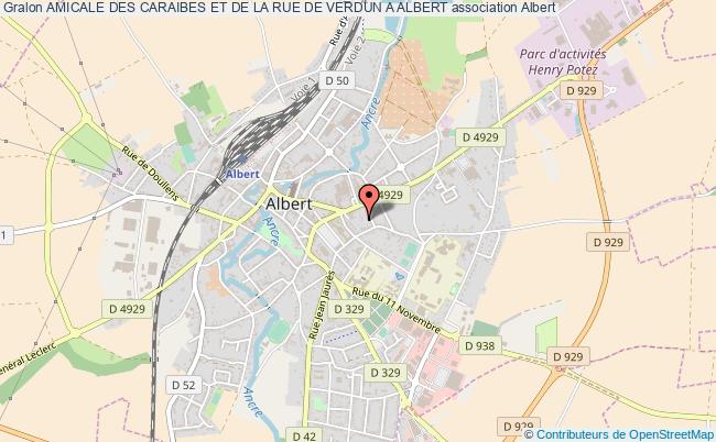 plan association Amicale Des Caraibes Et De La Rue De Verdun A Albert Albert