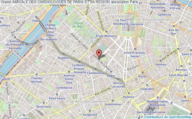 plan association Amicale Des Cardiologues De Paris Et Sa Region Paris