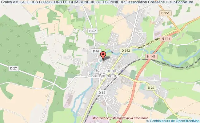 plan association Amicale Des Chasseurs De Chasseneuil Sur Bonnieure Chasseneuil-sur-Bonnieure