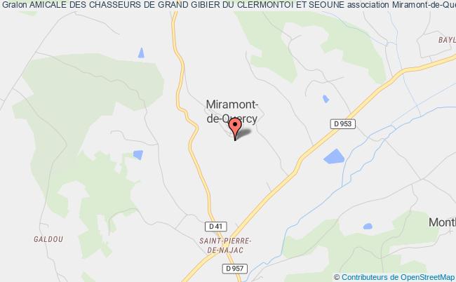 plan association Amicale Des Chasseurs De Grand Gibier Du Clermontoi Et Seoune Miramont-de-Quercy