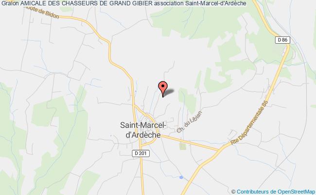 plan association Amicale Des Chasseurs De Grand Gibier Saint-Marcel-d'Ardèche