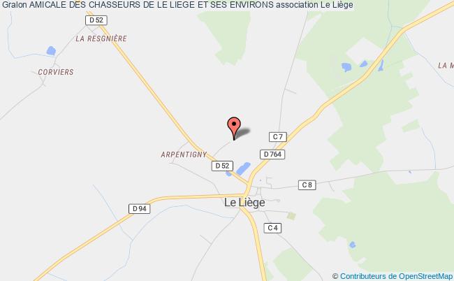 plan association Amicale Des Chasseurs De Le Liege Et Ses Environs Le Liège