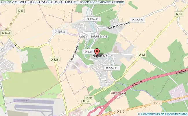 plan association Amicale Des Chasseurs De Oiseme Gasville-Oisème