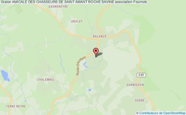 plan association Amicale Des Chasseurs De Saint Amant Roche Savine MARAT