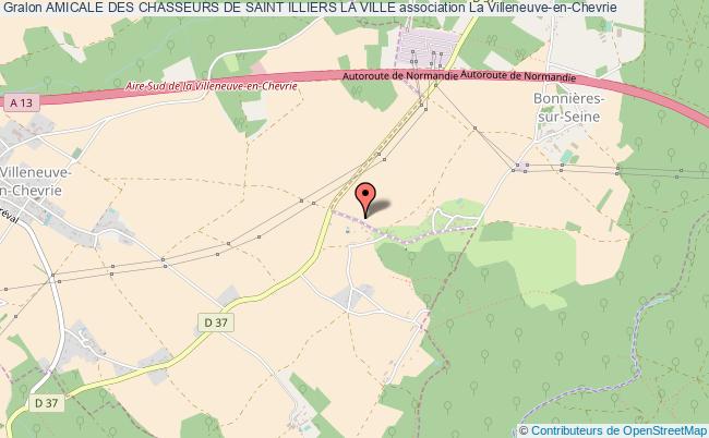 plan association Amicale Des Chasseurs De Saint Illiers La Ville La    Villeneuve-en-Chevrie