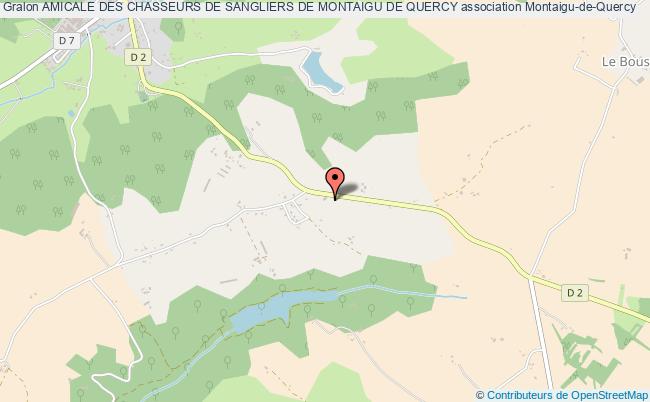 plan association Amicale Des Chasseurs De Sangliers De Montaigu De Quercy Montaigu-de-Quercy