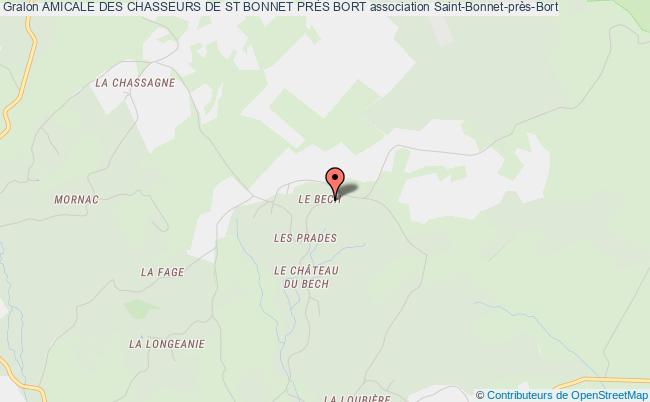 plan association Amicale Des Chasseurs De St Bonnet PrÈs Bort Saint-Bonnet-près-Bort