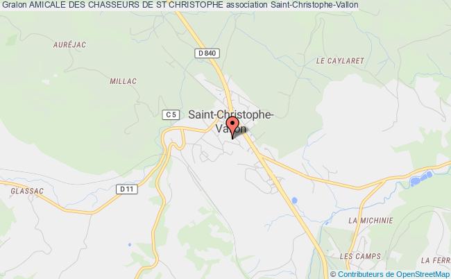 plan association Amicale Des Chasseurs De St Christophe Saint-Christophe-Vallon