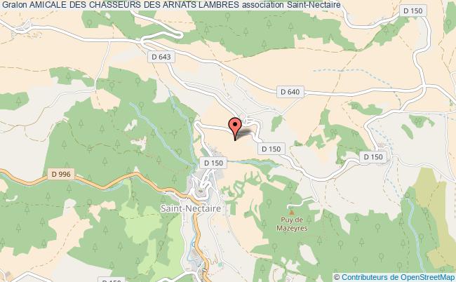 plan association Amicale Des Chasseurs Des Arnats Lambres Saint-Nectaire