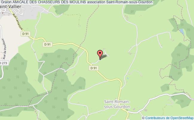 plan association Amicale Des Chasseurs Des Moulins Saint-Romain-sous-Gourdon