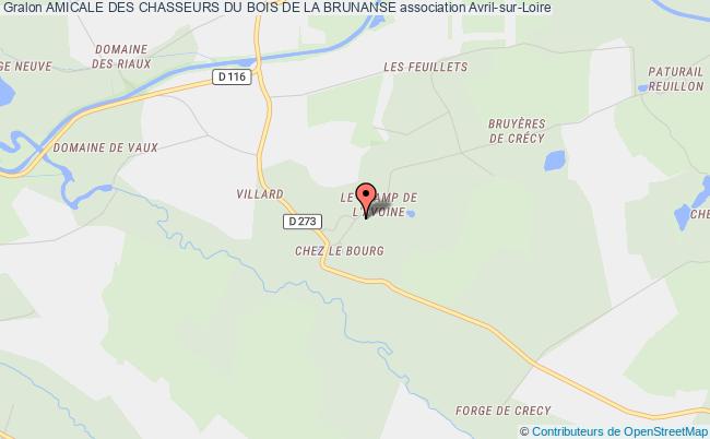 plan association Amicale Des Chasseurs Du Bois De La Brunanse Avril-sur-Loire