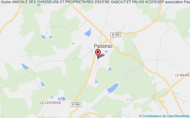 plan association Amicale Des Chasseurs Et Proprietaires D'entre Gabout Et Palais Acepegep Passirac