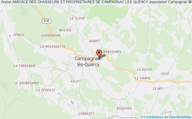 plan association Amicale Des Chasseurs Et Proprietaires De Campagnac Les Quercy Campagnac-lès-Quercy