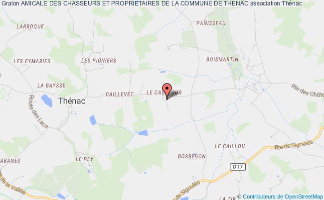 plan association Amicale Des Chasseurs Et Proprietaires De La Commune De Thenac Thénac