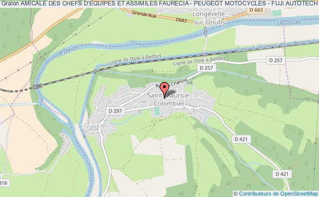 plan association Amicale Des Chefs D'equipes Et Assimiles Faurecia - Peugeot Motocycles - Fuji Autotech - Site De Mandeure Saint-Maurice-Colombier