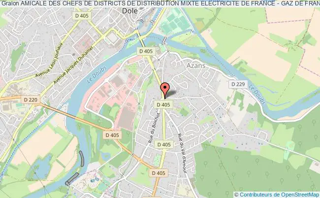 plan association Amicale Des Chefs De Districts De Distribution Mixte Electricite De France - Gaz De France Du  Centre Besancon Dole