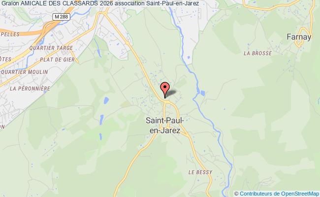 plan association Amicale Des Classards 2026 Saint-Paul-en-Jarez