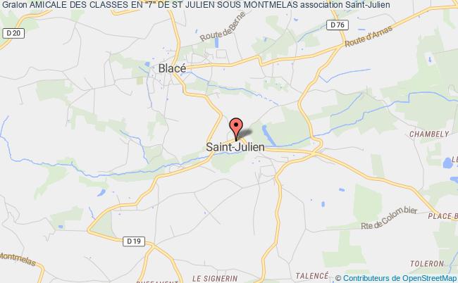 plan association Amicale Des Classes En "7" De St Julien Sous Montmelas Saint-Julien