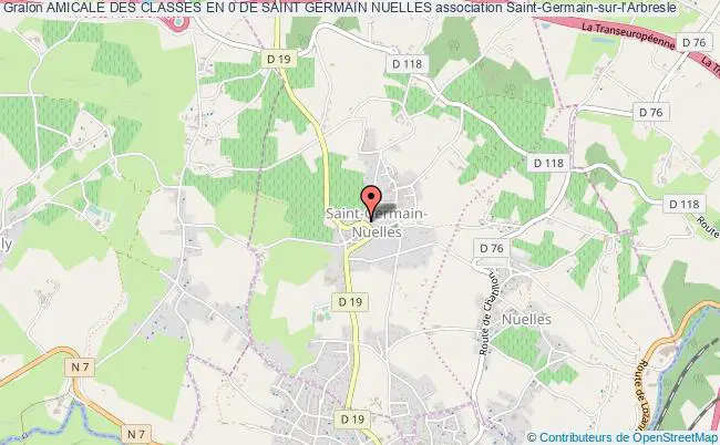 plan association Amicale Des Classes En 0 De Saint Germain Nuelles Saint-Germain-Nuelles