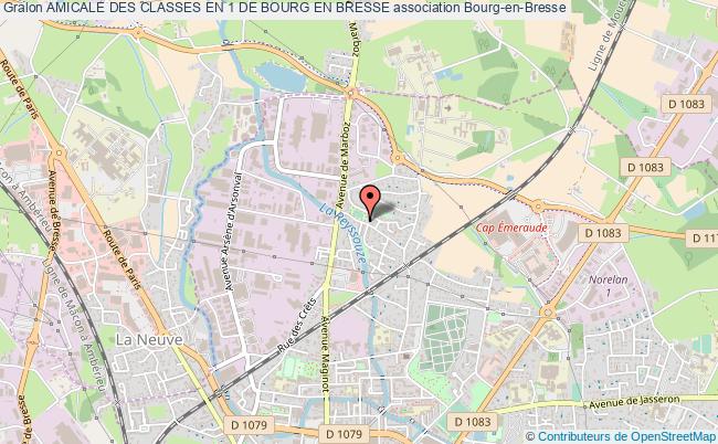 plan association Amicale Des Classes En 1 De Bourg En Bresse Bourg-en-Bresse