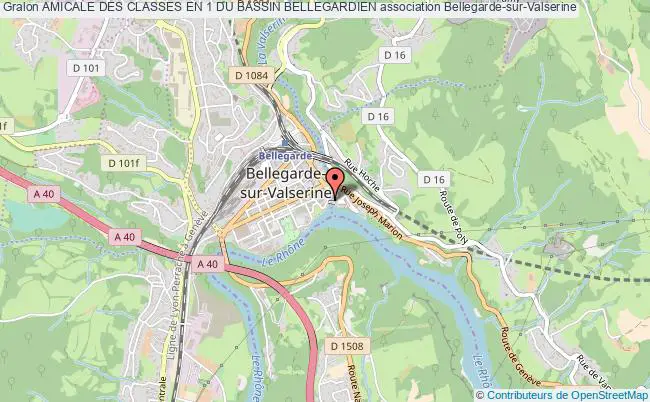 plan association Amicale Des Classes En 1 Du Bassin Bellegardien Bellegarde-sur-Valserine