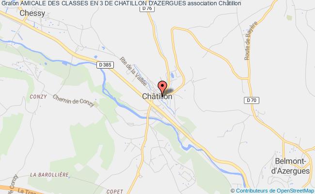 plan association Amicale Des Classes En 3 De Chatillon D'azergues Châtillon