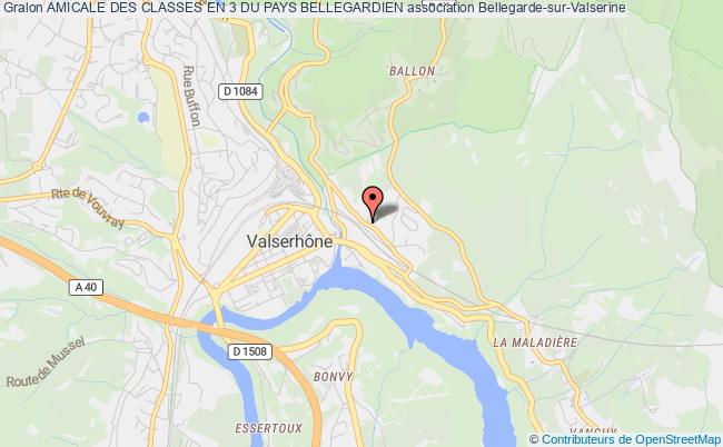 plan association Amicale Des Classes En 3 Du Pays Bellegardien Bellegarde-sur-Valserine