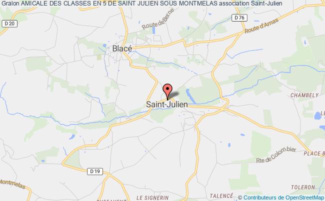 plan association Amicale Des Classes En 5 De Saint Julien Sous Montmelas Saint-Julien
