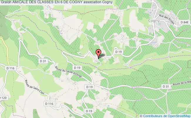 plan association Amicale Des Classes En 6 De Cogny Cogny