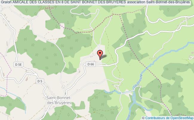 plan association Amicale Des Classes En 8 De Saint Bonnet Des Bruyeres Saint-Bonnet-des-Bruyères