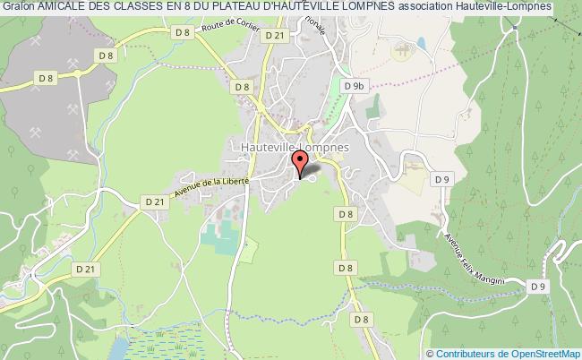 plan association Amicale Des Classes En 8 Du Plateau D'hauteville Lompnes Hauteville-Lompnes