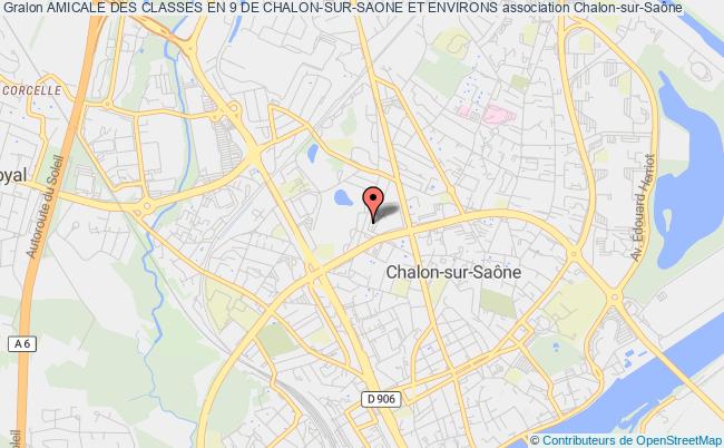 plan association Amicale Des Classes En 9 De Chalon-sur-saone Et Environs Chalon-sur-Saône