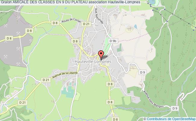 plan association Amicale Des Classes En 9 Du Plateau PLATEAU D'HAUTEVILLE