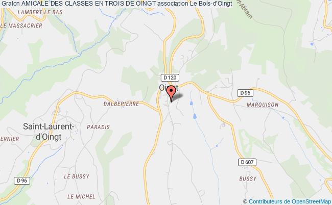 plan association Amicale Des Classes En Trois De Oingt Val d'Oingt