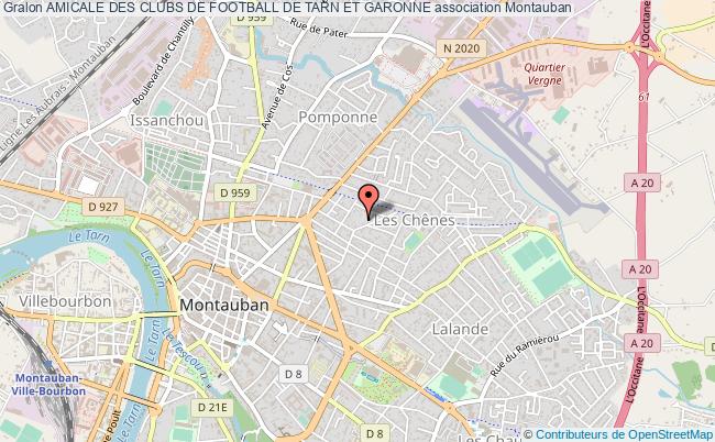 plan association Amicale Des Clubs De Football De Tarn Et Garonne Montauban