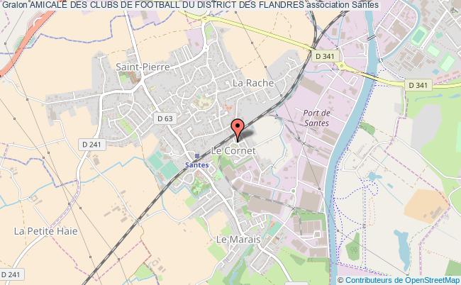 plan association Amicale Des Clubs De Football Du District Des Flandres Santes