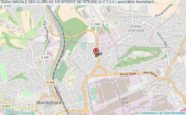 plan association Amicale Des Clubs De Tir Sportif De Vitesse (a.c.t.s.v.) Montbéliard