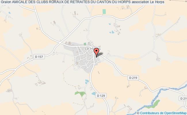 plan association Amicale Des Clubs Ruraux De Retraites Du Canton Du Horps Le    Horps
