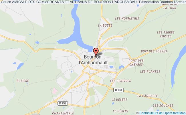 plan association Amicale Des Commercants Et Artisans De Bourbon L'archambault Bourbon-l'Archambault