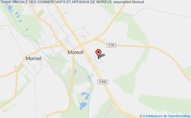 plan association Amicale Des Commercants Et Artisans De Moreuil Moreuil