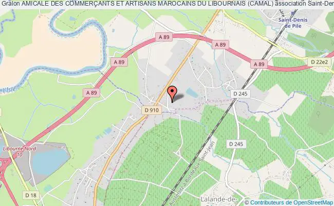 plan association Amicale Des CommerÇants Et Artisans Marocains Du Libournais (camal) Saint-Denis-de-Pile