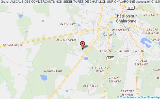 plan association Amicale Des CommerÇants Non SÉdentaires De ChÂtillon Sur Chalaronne Châtillon-sur-Chalaronne