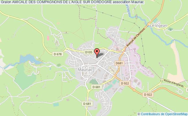 plan association Amicale Des Compagnons De L'aigle Sur Dordogne Mauriac