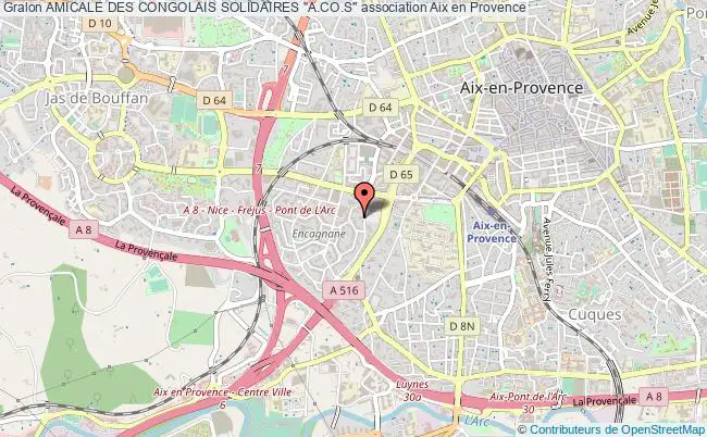 plan association Amicale Des Congolais Solidaires "a.co.s" Aix-en-Provence